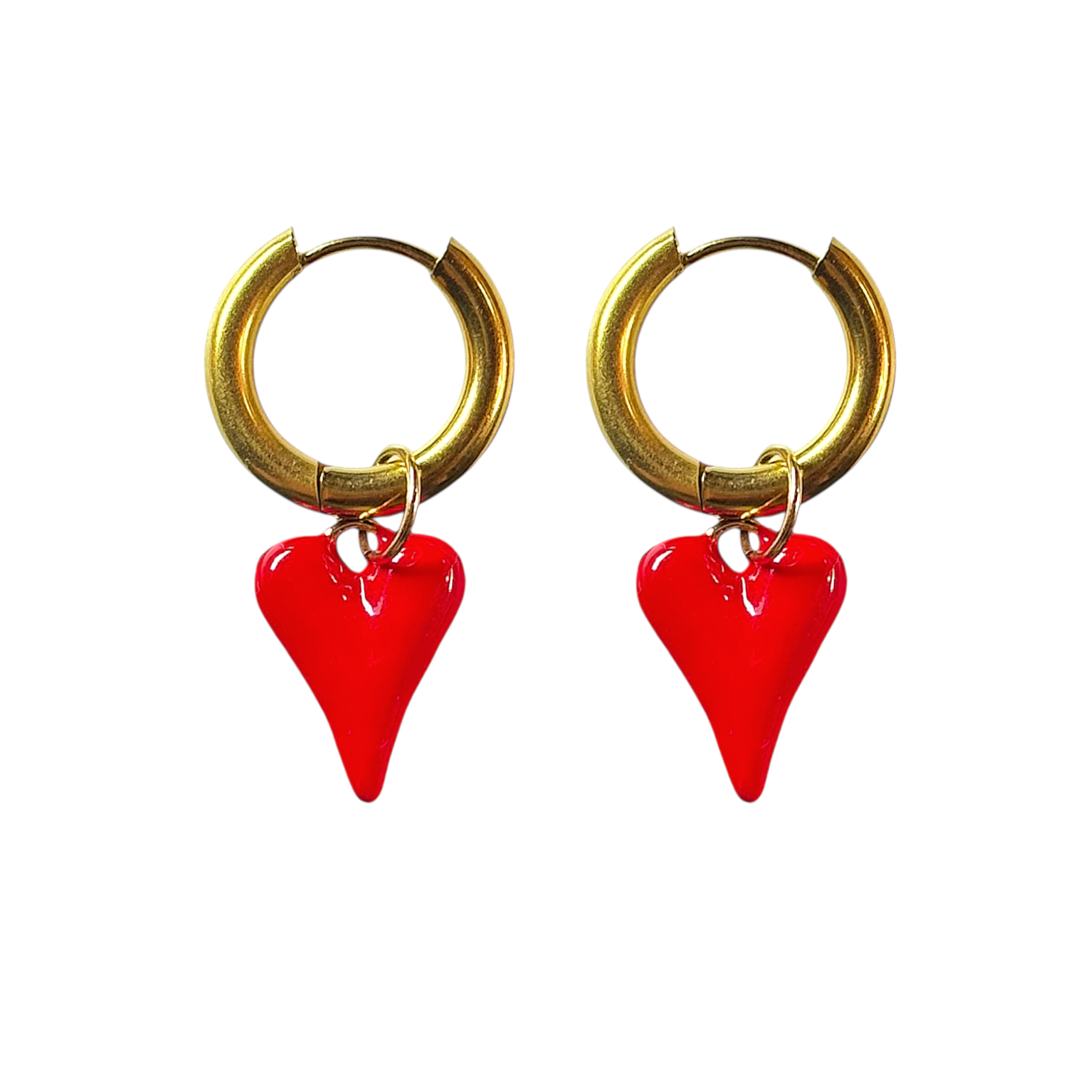Серьги Red Hearts
