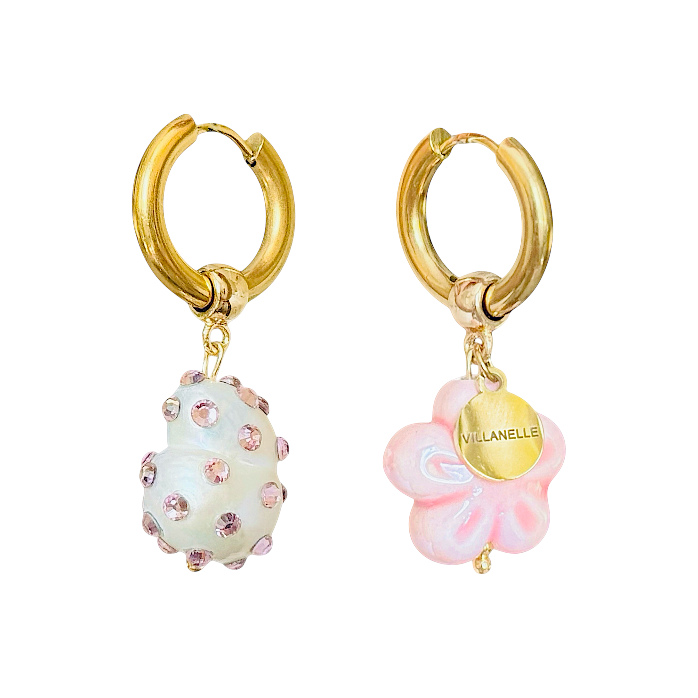 Серьги Flower & Gem Pearl