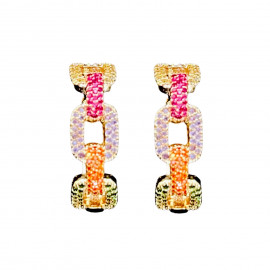 Серьги Multicolor Chain