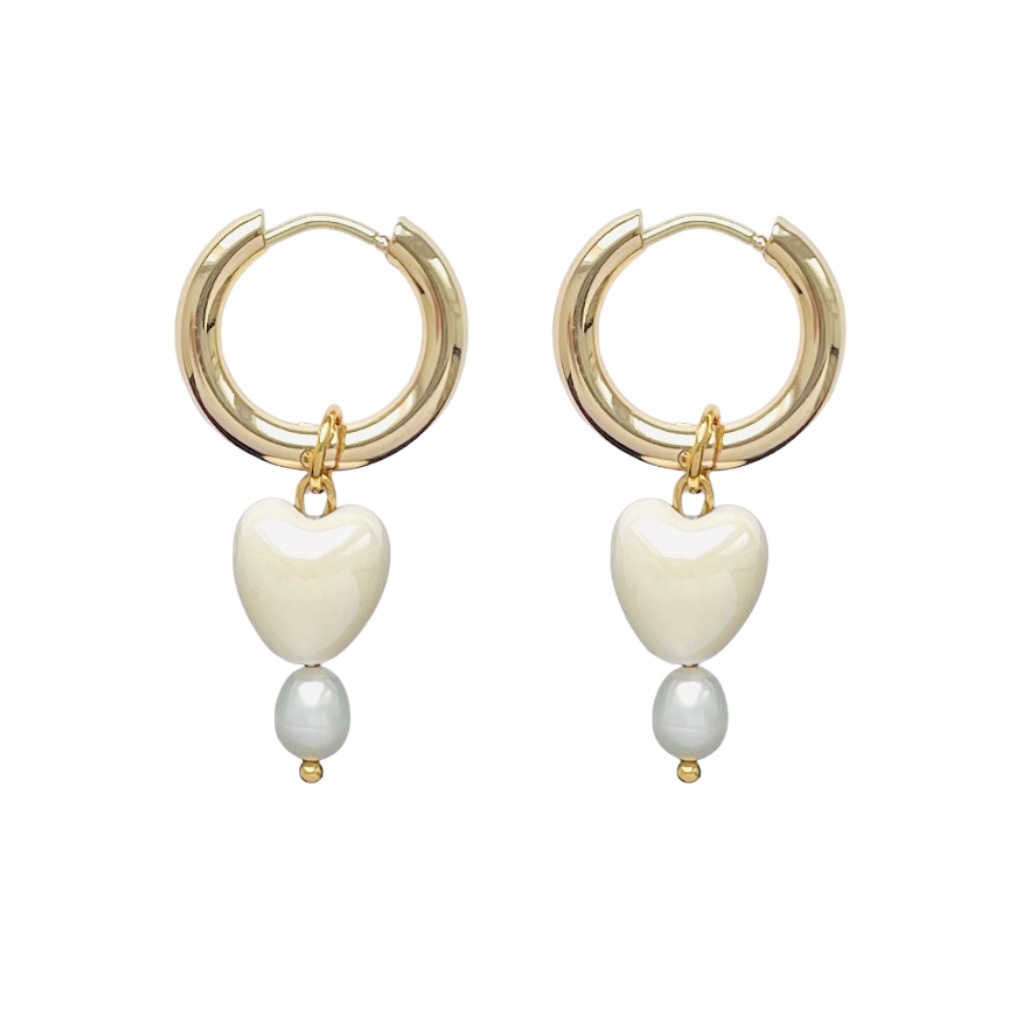 Серьги Kongo Pearl Hearts