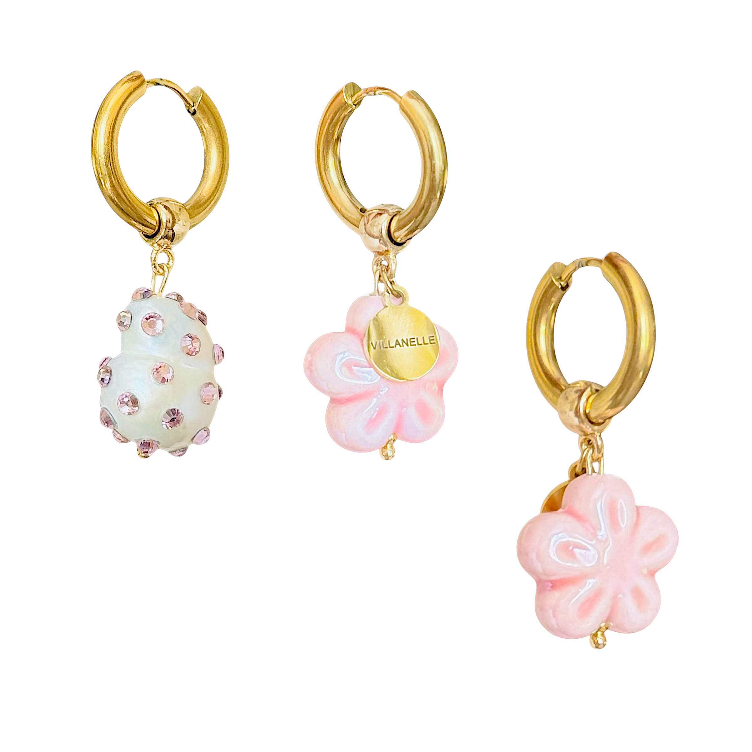 Серьги Flower & Gem Pearl