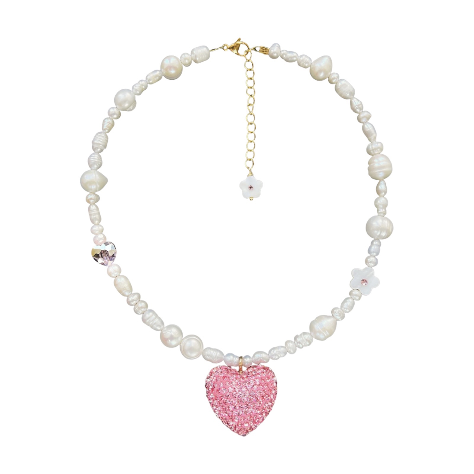 Колье чокер Pink & Pearls